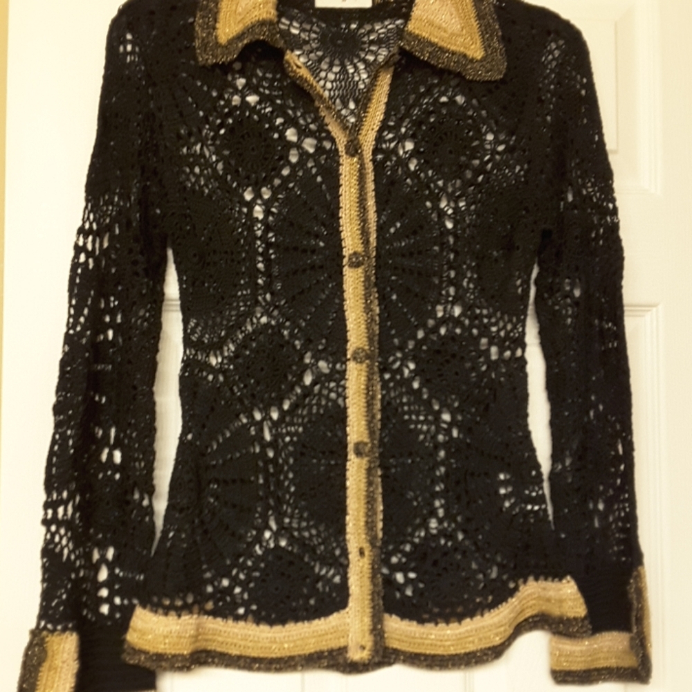 "✖SOLD"✖ Crochet Sweater Top-Cardigan! - Picture 2 of 7